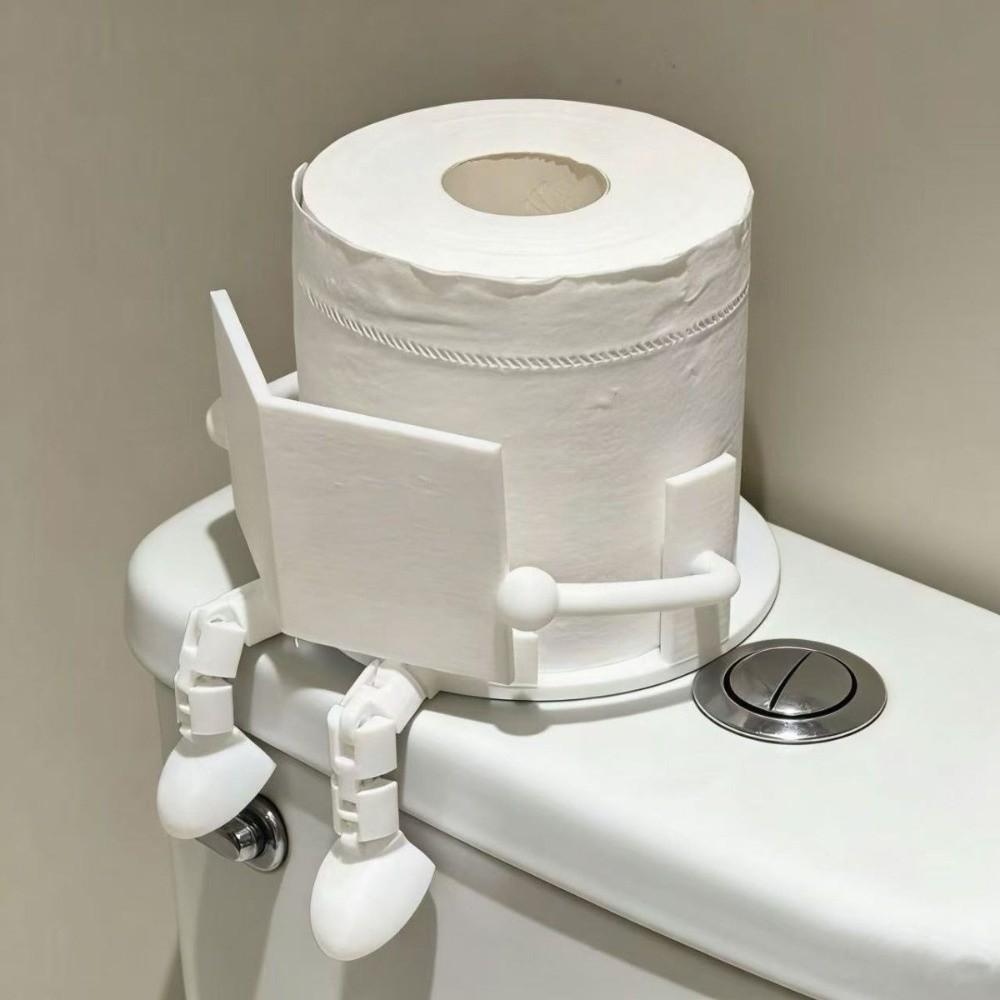 3D Printed Roll Towel Stand Black White Vertical Tissue Holder Toilet Paper Holder Bathroom Use