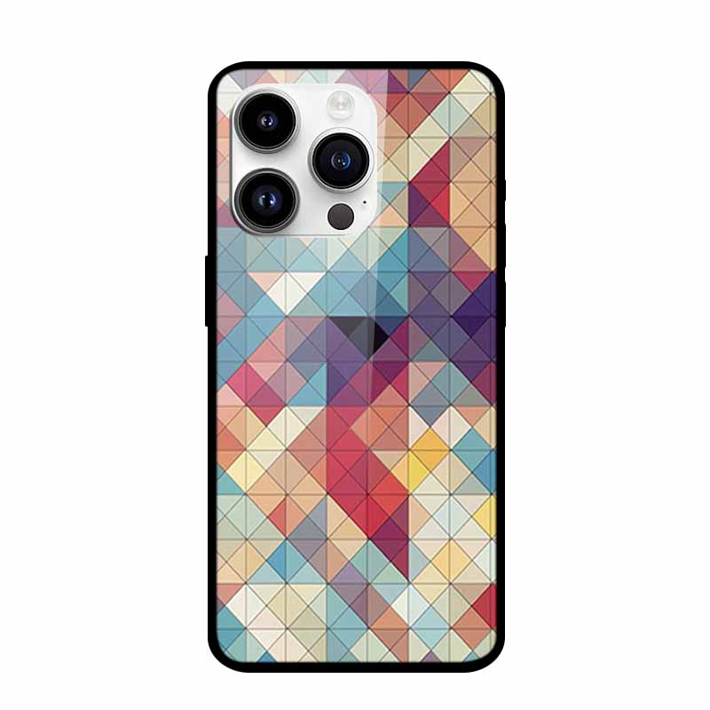 Tempered Glass Case For iPhone 15 Pro Max Hard Glass Back Cover For iPhone 15 Plus iPhone15 Phone Cases Bumper Colorful Shell