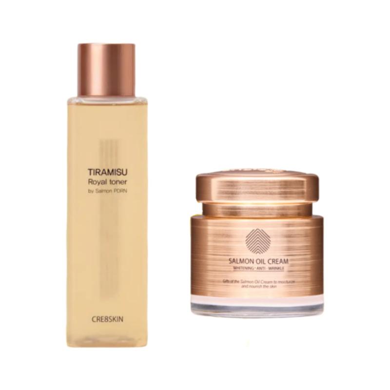 

CRE8SKIN PDRN Skin Recovery 2-Piece Set (Salmon Toner 250ml + Salmon Cream 80g)
