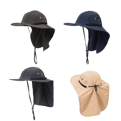 Herbst Sommer Schnelltrocknender Fischerhut Für Damen Herren Anti UV Sonnenhüte Mit Nackenschutz Outdoor Atmungsaktiv Wanderhut Angelhut