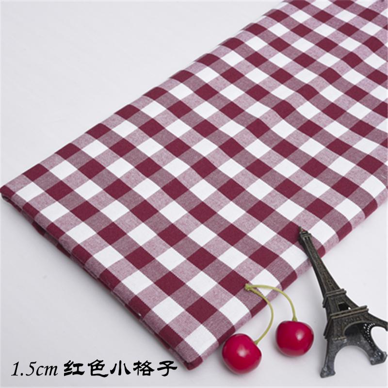1M/2M/3M Thick Cotton linen solid color Fabric - Grid stripe DIY Material for Home Textiles (by Meter)