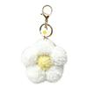Floral Bag Charm Plush Flower Keychain for Backpack, Fuzzy Keyring Key Chain Charm, Women Girls Handbags Decorative Accessory Aesthetic Purse