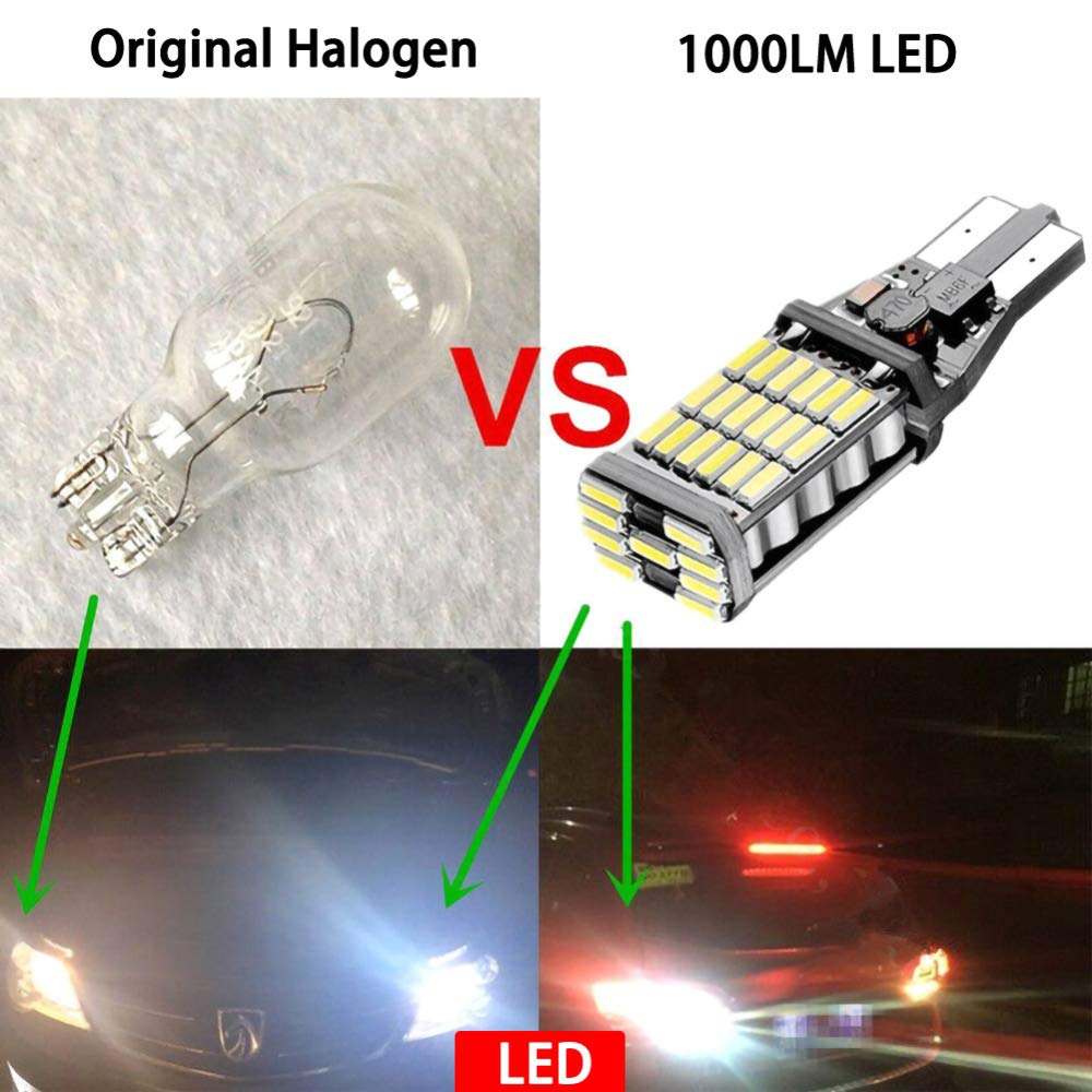 LED Backup Vehicle Inspection 1000 Canbus Hours Backlight of High-Brightness Lamps, T16/T15/W16W, Compliant, Lumens, Built-in Canceller, SMD3014,