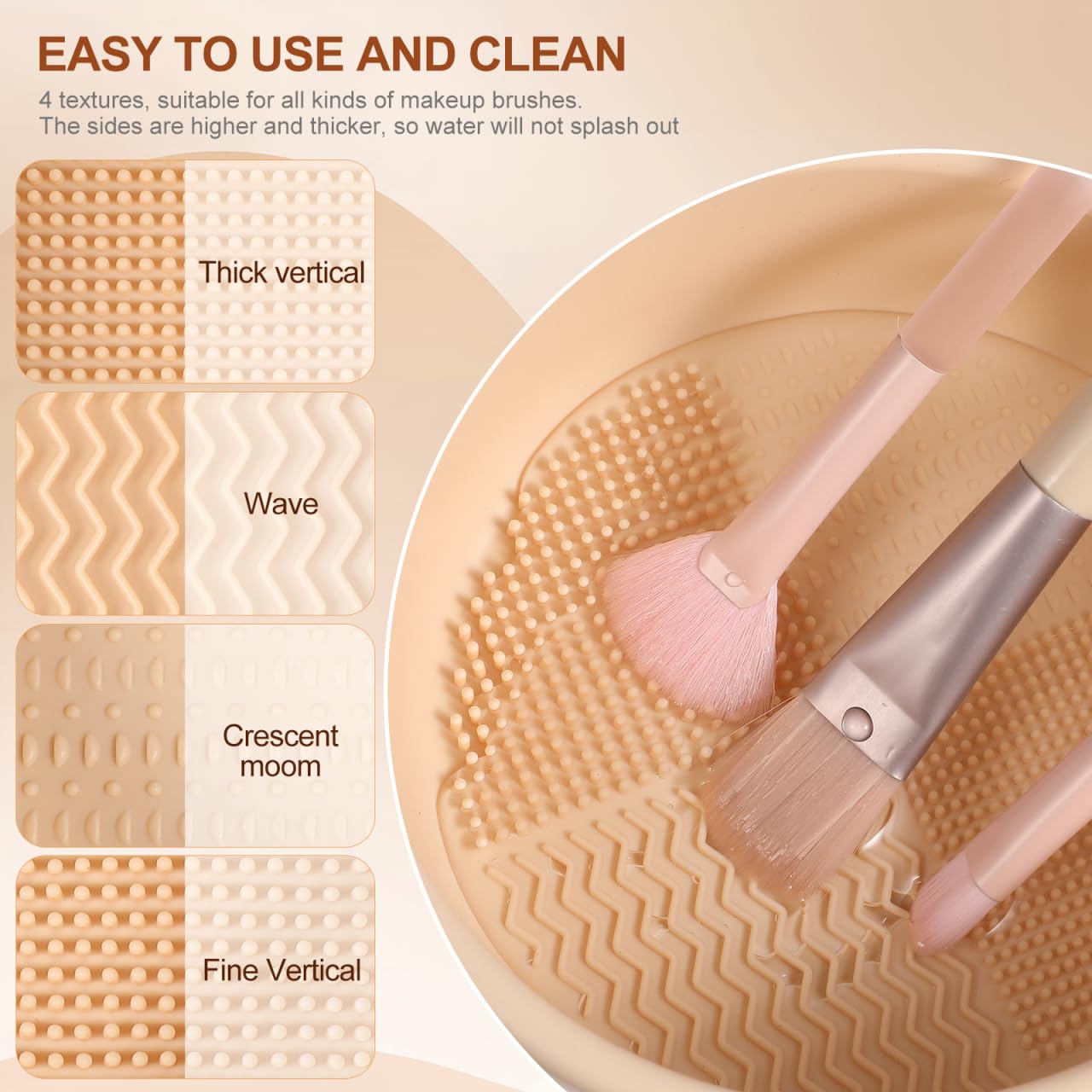 

Multifunctional Silicone Makeup Brush Cleaning Bowl with Drying Holder, Portable Cosmetic Brush Washing Tool and Sponge Cleaner for Efficient