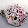 1pc BT21 Cooky Outdoor Umbrella - Automatic Opening/Closing, Portable 3-Fold Design, 8-Rib Iron Frame, Perfect Gift for Fans, Travelers, Daily Us