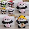 Sweet Mini Panda Plush Keychain Charming Stuffed Animal For Bags And Keys