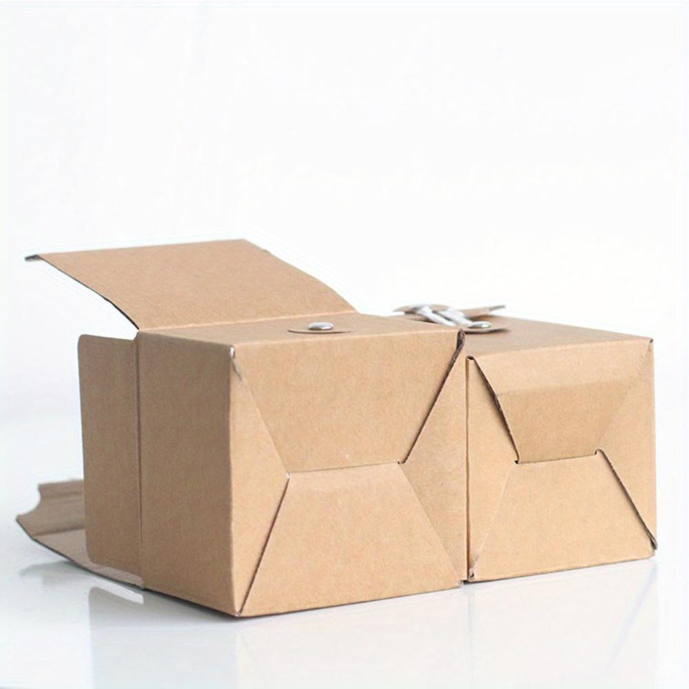 4 Stück Kraftpapierboxen Geschenkversandkartons Karton-Versandtaschen zum Verpacken von Geschenken Duftkerze Duftende Leckerli-Boxen Glasbox Geschenkverpackungsbox