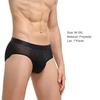 Men Briefs Jacquard Stretchy Male Ice Silk See Through Panties for Home