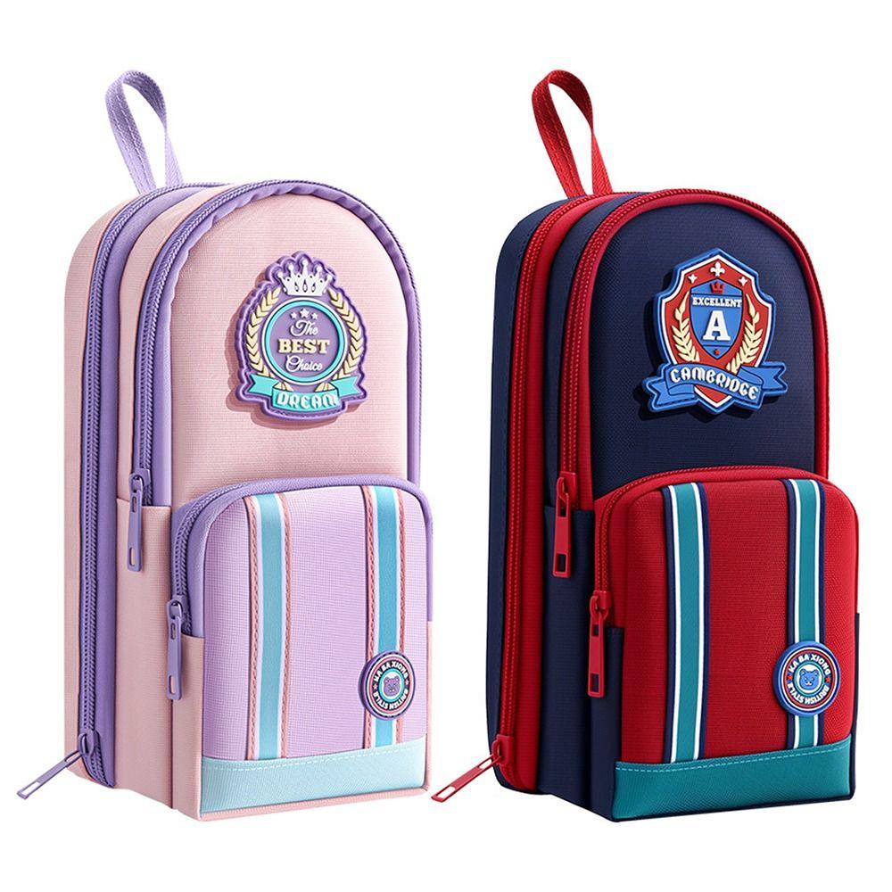 Six Layers Twelve Pockets Pencil Case Backpack Shape Stationery Organizer Pen Box  Students