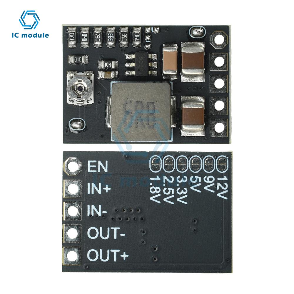 DC-DC Adjustable Buck Converter Module 4.5V-20V to 1-16V/1.8V/2.5V/3.3V/5V/9V/12V Fixed Output, 2A 10W with Enable Pin