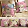 Cartoon D-DemonS S-SlayerS Pillow Case Anti-dustmite Invisible Zipper Sofa Bed