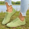 Damen Freizeitschnürer Outdoor Retro Flache Turnschuhe Leichte Bequeme Strapazierfähige Weiche Sohle Sneaker