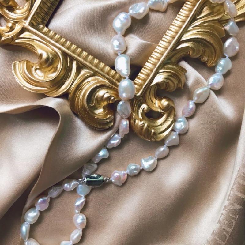 Necklace, Women's, Freshwater Pearls, Approximately 9mm Irregular Shape, Fashionable, Trendy, Versatile, Highly Rated