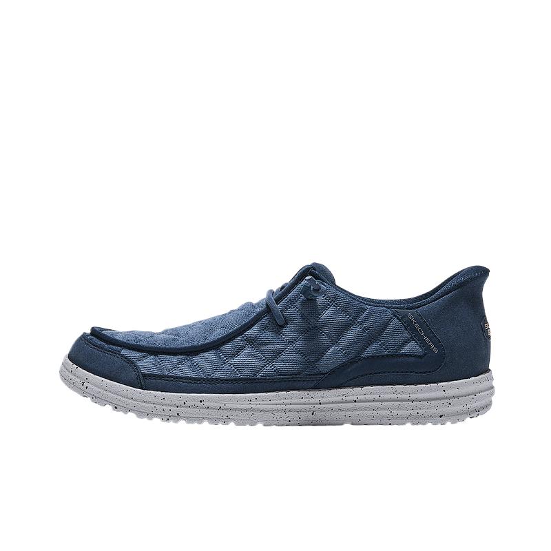 Skechers Melson Fabric Usa Street Wear Round Toe Simple Low Top Casual Shoes Men sneakers 211384-NVY 39.5