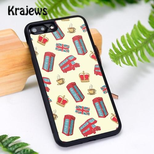 Krajews Telephone Box London Union Jack Phone Cases For iPhone 17 Air 16 15 14 Plus 11 12 13 Pro Max Cover Coque