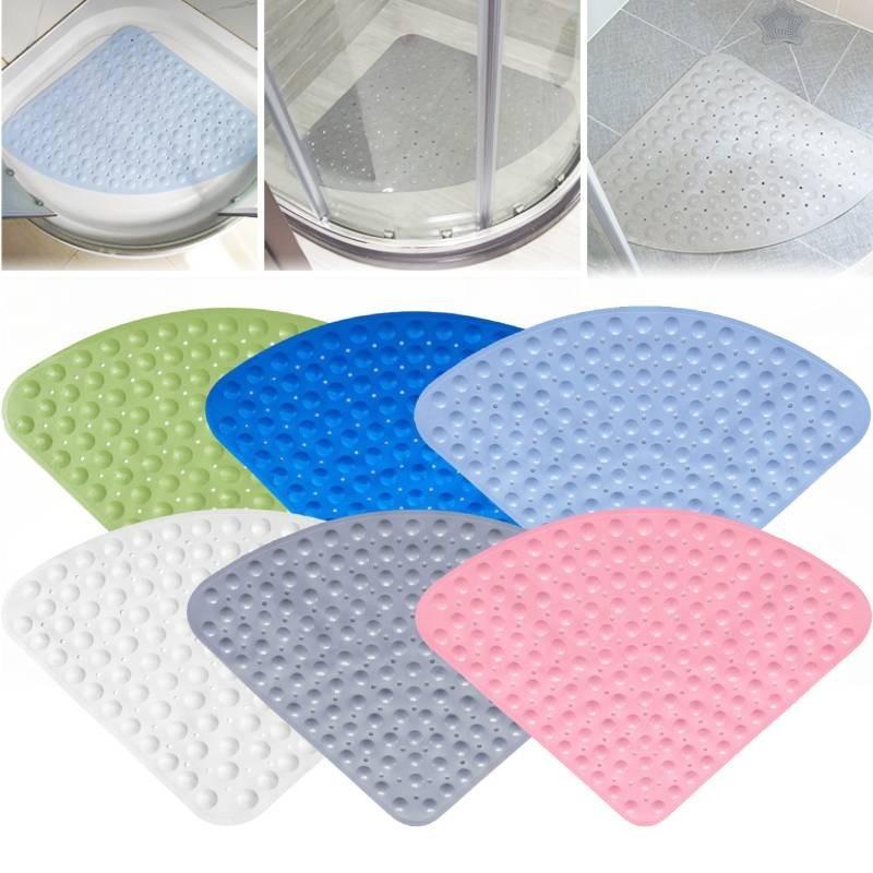 Comfortable Triangle Shower Mat Non-slip Bath Mat Anti-skid Bathroom Mat Durable Plastic Pvc Tpr Washable