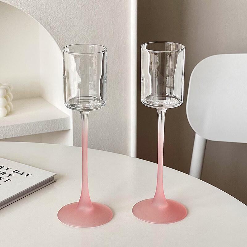 ZISIZ Vintage Frosted Black Champagne Glass
