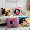 Mafalda Cartoon Cute Cushion Cover Living Room Accent Couch Back Support Square Lounge Restful Nap Companion Pillow Case