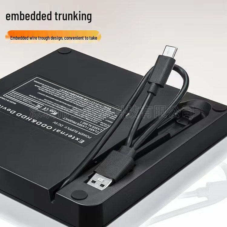 Zebra Pattern Dual Interface USB-C & USB 3.0 External DVD Burner for Laptops