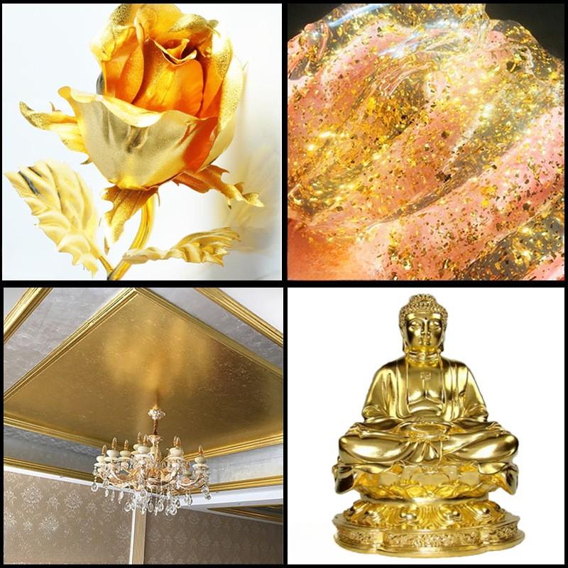 High Quality Gold/silver Foil Paper 9 * 9CM, Color, Buddha Statue Hotel Decoration Supplies, Furniture DIY Crafts Gold Foil Paper, Nail Art Supplies