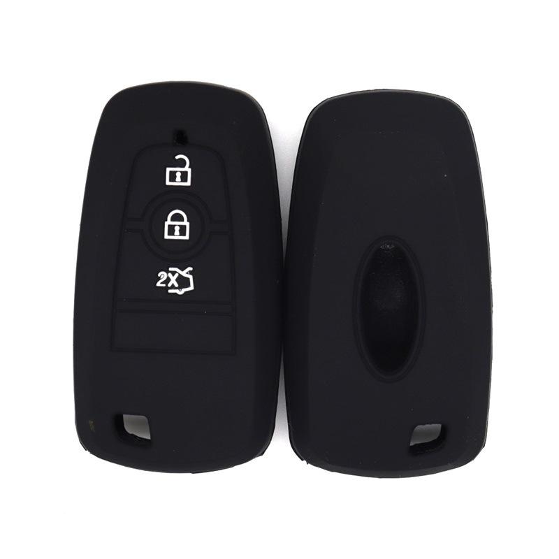 

Suitable for Ford Mondeo Edge Plus Focus Taurus evos Explorer silicone car key bag anti-fall key cover чёрный