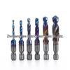 Blue-Plated High-Speed Steel Hex Shank Spiral Tap Countersink Drill