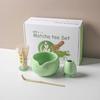 1-8 Ceramic Matcha Sand Dot Small Round Bowl With Pouring Spout Smooth Matcha Whisk Holder Reusable Matcha Making Kit Tea Lovers