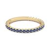 Blue Sapphire Eternity Band Ring - 925 Sterling Silver Gold Vermeil