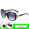 Newest Anti-UV Square Sunglasses for Women with Retro Camellia Design and Summer Glasses Case