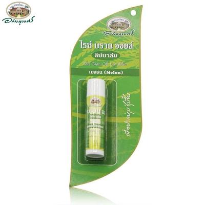 Abhai-Kräuter-Lippenbalsam mit Reiskleieöl (Melone), Abhaibhubejhr, 4 g thailändische Kräuter-Hautpflege