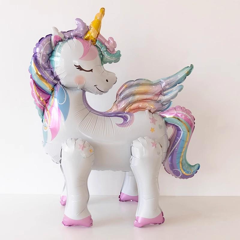 

Самостоящий Милый 3D Фольгированный Шарик Единорог Украшение на День Рождения Радужный Единорог Товары для Вечеринки Украшение Комнаты Детская Игрушка 66x32x61cm