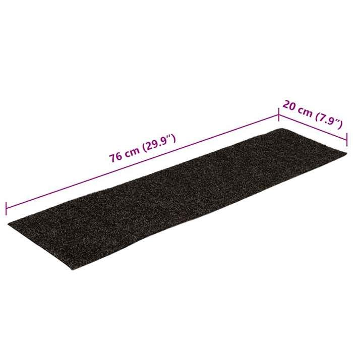 VidaXL Self-adhesive Stair Treads 30 Pieces 76 X 20 Cm Brown Rectangular 3365727