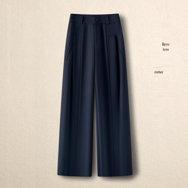 

Брюки-аккордеон с высокой талией и широкими штанинами в корейском стиле - Весенняя коллекция 2025 Size 31 (135-145 jin)