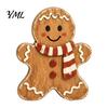 Kersttafeldecoratie Kerst Houten Peperkoekman Decor, Rustieke Peperkoek, Kerststok Huis Beeldjes, Kerst Schouw Ornamenten