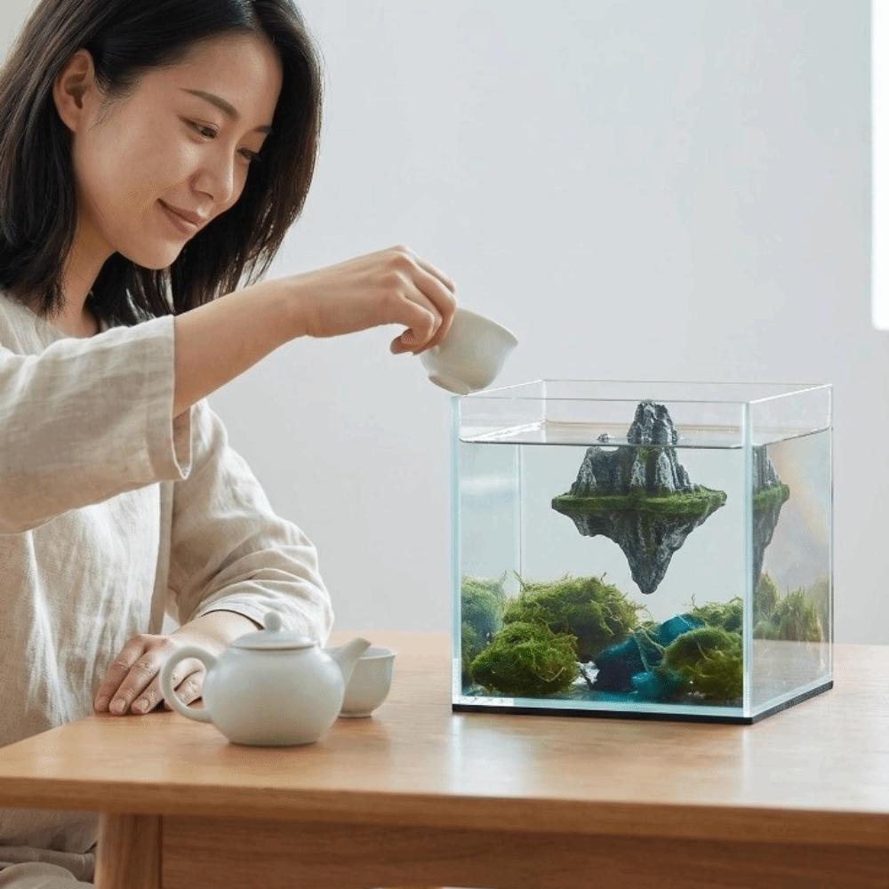 Handmade Aquarium Floating Rocks Realistic Rockery Landscaping Stone Desktop