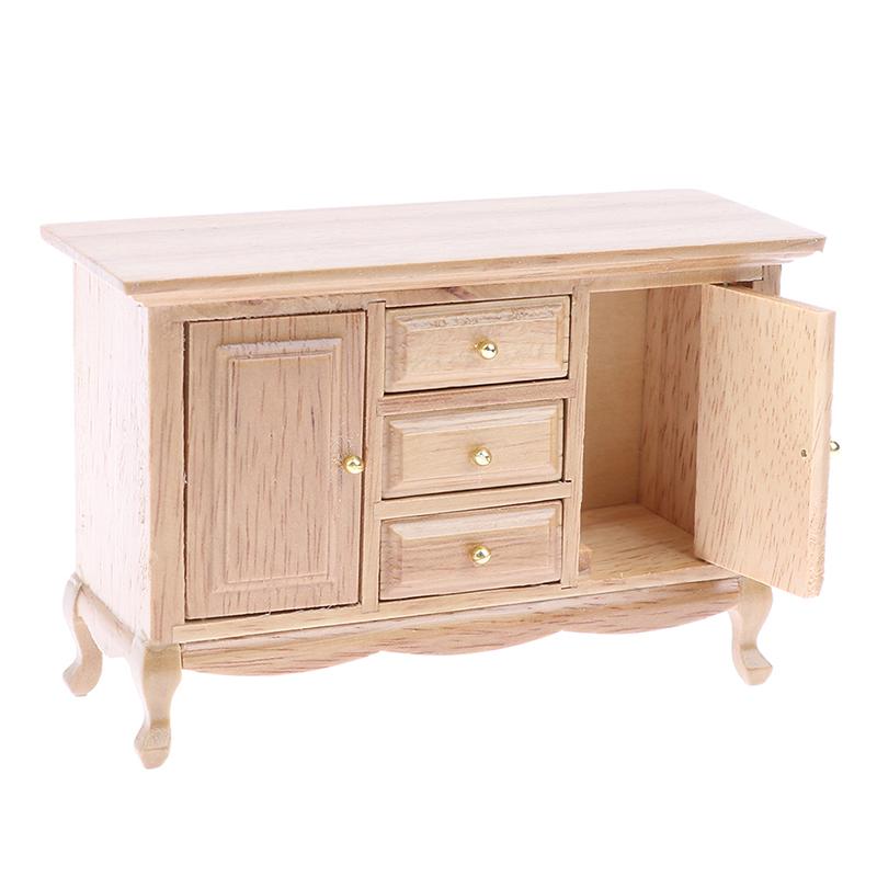 1/12 Dollhouse Mini Simulated Wooden Cabinet Dollhouse Furniture Accessories