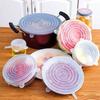 6Pcs Silicone Food Covers Bowl Lids Kitchen Gadgets Strong Stability Dust-proof Fresh-keeping Food Grade Multifunction Flexible Insulation Covers