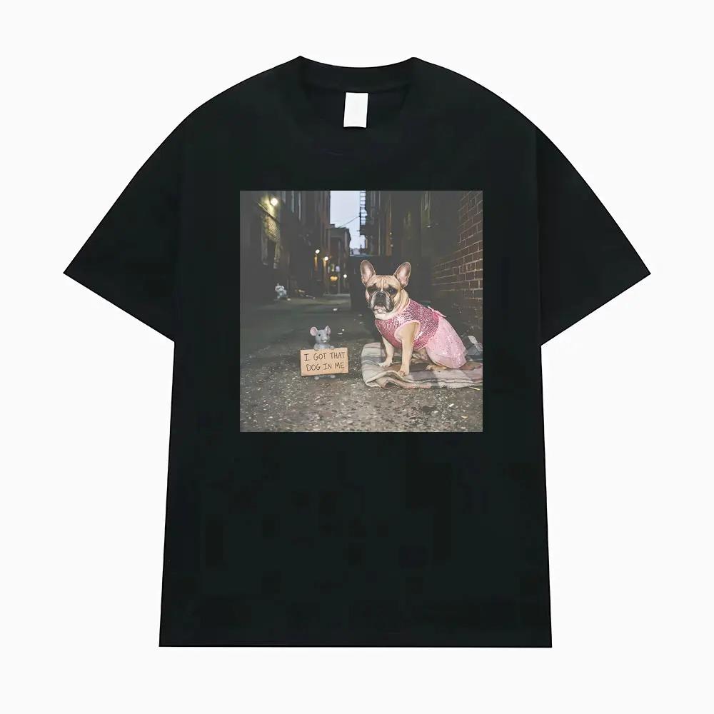 Satirical Funny French Bulldog Emoji TShirt Theres a Dog In My Bones Cute Dog and Rat Graphic Unisex Humorous Tshirts