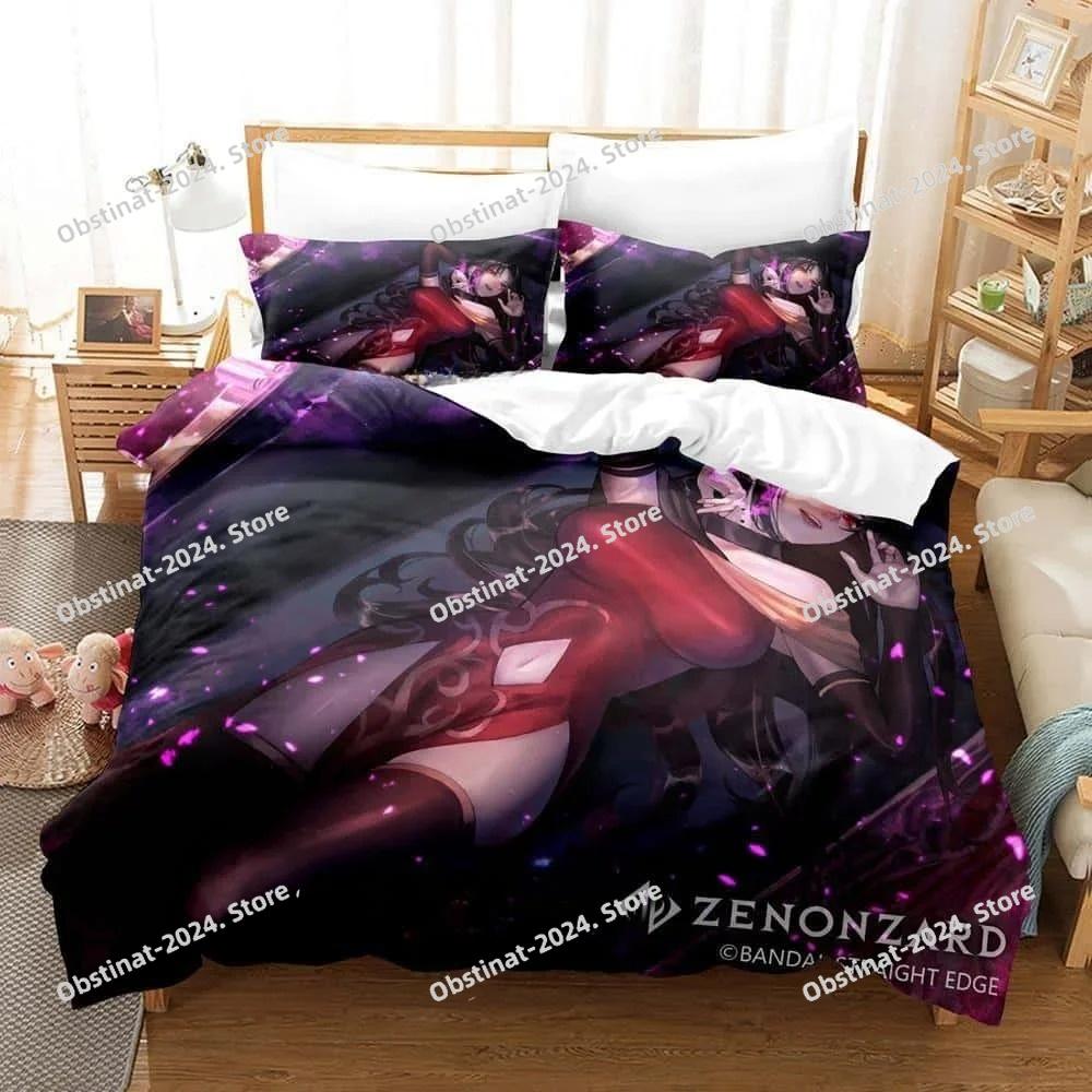 ZENONZARD Bedding Set Printed Duvet Cover Pillowcase Single Double Style Queen King Size Sets Anime Bed Sheet Set