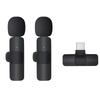 K8 K9 2.4G Wireless Lavalier Microphone for Phone, Noise Reduction Clip On Mic with Monitoring & Reverb for Live Streaming, Inte