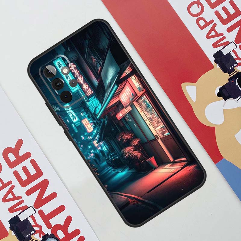 Japansk Nattstad Estetik Mobilskal För Samsung Galaxy A53 A33 A23 A13 A52 A32 A22 A12 A51 A71 A14 A24 A34 A54 A21S