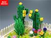 Non-Toxic Set Moc Bricks Plant Diy Desert Plant Green Cactus Oasis Camel Building Blocks Figure Dolls Children Gift