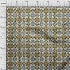 oneOone Cotton Flex Dark Olive Green Fabric Floral & Tiles Moroccan Fabric For Sewing Printed Craft Fabric By The Meter 40 Inch