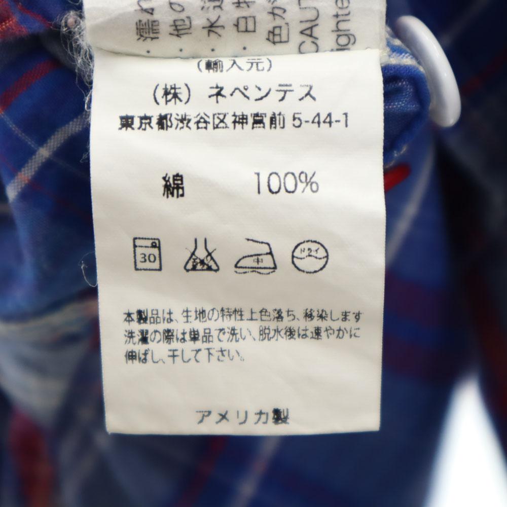 ENGINEERED GARMENTS Made in USA Check Pattern Long sleeve shirt XS Blue Men's Used
