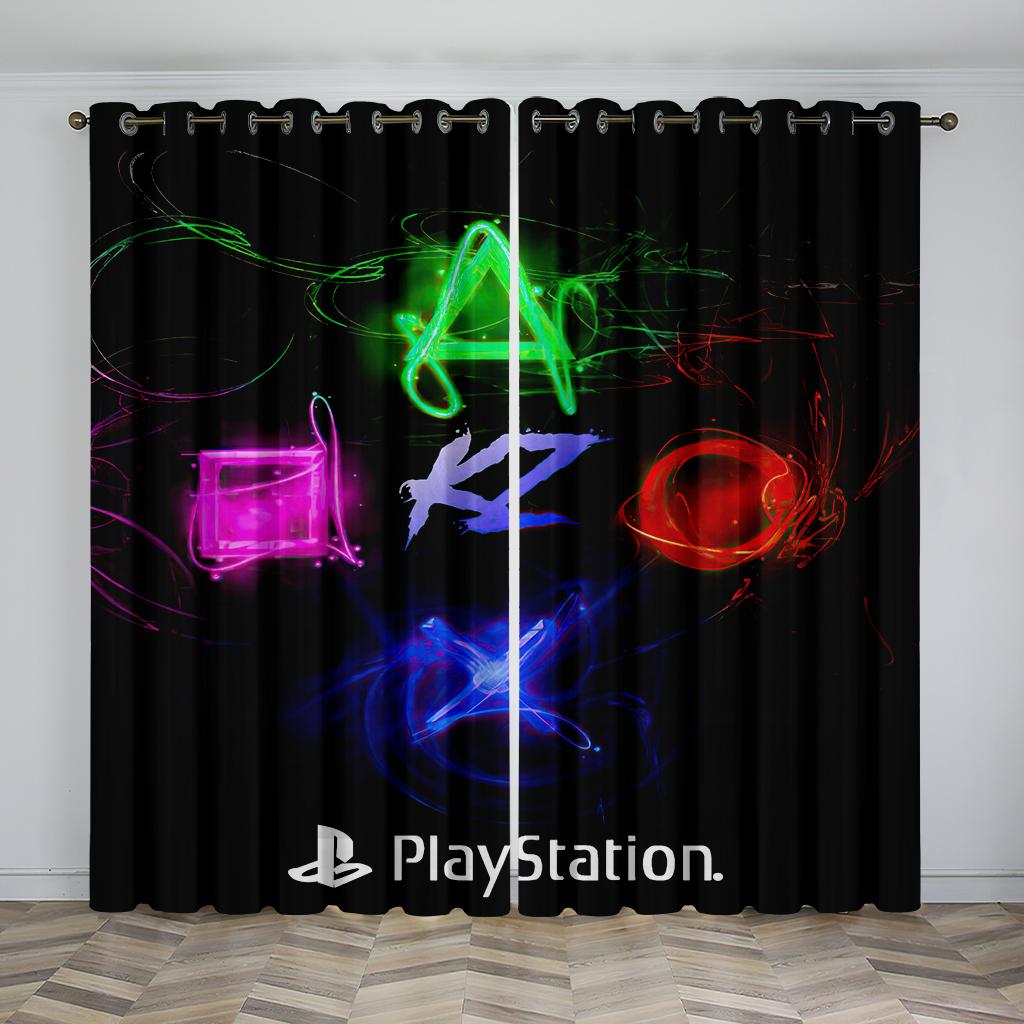 Dreamy Game Gamepad Controller Switch Window Curtains Blinds For Living Room Kid's Bedroom Bathroom Kicthen Door Home Decor2Pcs