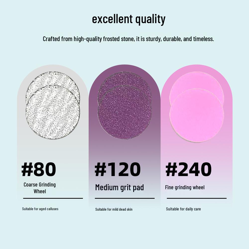 Three-Color 60-Piece Nail and Foot Sanding Sheets Set: For Nail and Skin Grinding, Repair, Callus Removal, Replaceable Sheets