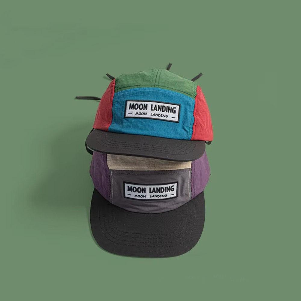 Casual Retro Parent Unisex Baseball Cap Japanese Style Quick Drying Soft Top Cap Breathable 5 Panel Flat Edge Hat Unisex