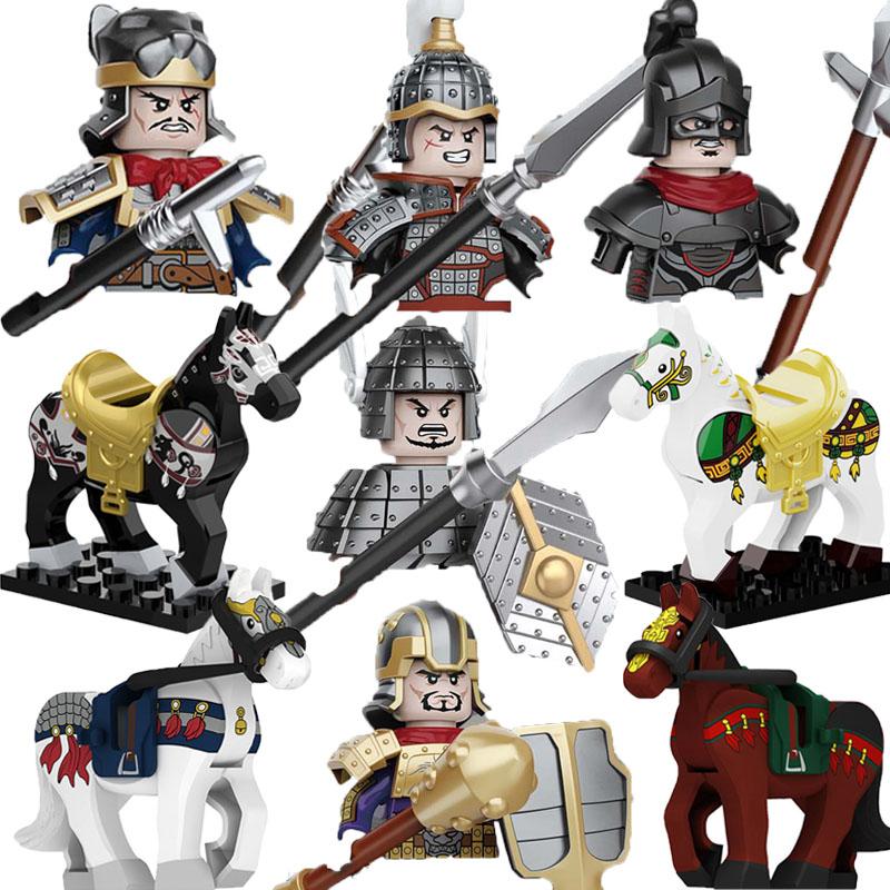 

Military Building Blocks Action Solider Figures Gifts Weapon Equipment Water Margin Cavalry Regiment War-Horse Qin Dynasty Corps