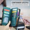 For Samsung Galaxy A32 5G/M32 5G Leather Case CASEME C36 Zipper Multiple Card Slots Phone Cover with Straps