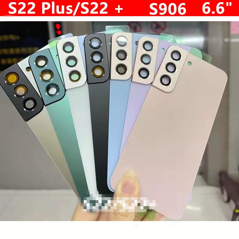 S908 Housing For Samsung Galaxy S22 Ultra Plus S901 S906 5G Battery Cover Glass Repair Back Door Rear + Logo Camera Lens